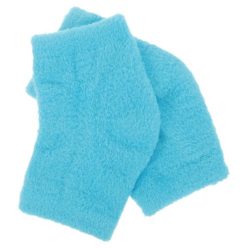 3Pairs Sky-Blue Compact Heel Socks Soft Support for Dry Cracked Heels 2