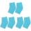 3Pairs Sky-Blue Compact Heel Socks Soft Support for Dry Cracked Heels 4