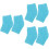 3Pairs Sky-Blue Compact Heel Socks Soft Support for Dry Cracked Heels 8