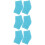 3Pairs Sky-Blue Compact Heel Socks Soft Support for Dry Cracked Heels 9