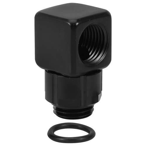 3Pcs Lightweight Black Brass Water Cooling System Rotary Connectors 2