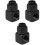 3Pcs Lightweight Black Brass Water Cooling System Rotary Connectors 5