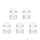 10Pcs Waterproof Plastic Switch for Outdoor Doorbell White 6