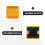 2Pcs Yellow Plastic Reflective Road Markers Enhanced Visibility Safety 4