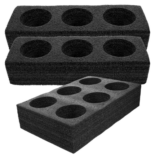 6Pièces Support Boissons Portable Noir En Mousse Pour Café 2