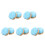 10Pièces Support Épingles Bleu Velours, Croix 3