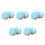 10Pièces Support Épingles Bleu Velours, Croix 4
