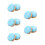 10Pièces Support Épingles Bleu Velours, Croix 6