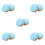 10Pièces Support Épingles Bleu Velours, Croix 7