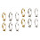 12Pièces Bases Clips Boucles D’oreilles DIY Métal Durable 3