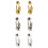 12Pièces Bases Clips Boucles D’oreilles DIY Métal Durable 9