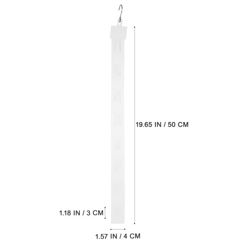 60Pcs Durable Plastic Merchandise Straps White with S Hooks for Retail 1