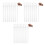 60Pcs Durable Plastic Merchandise Straps White with S Hooks for Retail 10