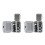 2Pcs Durable Grey USB Cable Organizer Portable Hard Disk Storage Bag 5