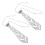 10Pcs Durable Silver Rhinestone Neck Tie Necklace for Cosplay 2
