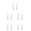 10Pcs Durable Silver Rhinestone Neck Tie Necklace for Cosplay 6