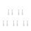 10Pcs Durable Silver Rhinestone Neck Tie Necklace for Cosplay 8