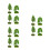 12Pièces Mini Arbres Plastique Vert Pour Scènes Train Diorama 4