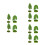 12Pièces Mini Arbres Plastique Vert Pour Scènes Train Diorama 5