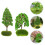 12Pièces Mini Arbres Plastique Vert Pour Scènes Train Diorama 10