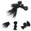 10Pièces Pinces Claw Noires Pour Bun Déco Et Style 10