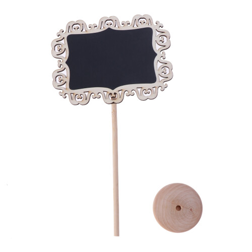 16Pièces Mini Tableau Noir Bois Pour Décorations Mariage 1