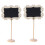 16Pièces Mini Tableau Noir Bois Pour Décorations Mariage 3