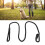 L 1x140cm Black Nylon Dog Leash - Adjustable 13