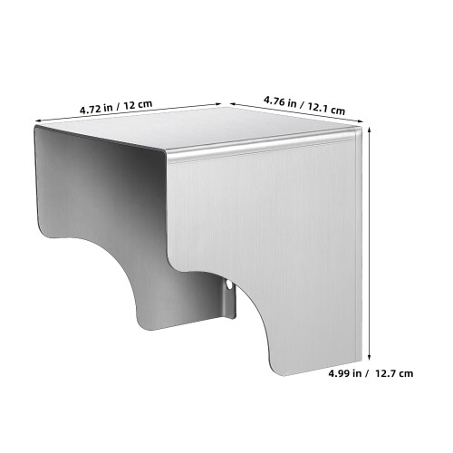 2Pièces Protection Murale Inox Durable Résistante Argent 2