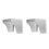 2Pièces Protection Murale Inox Durable Résistante Argent 9