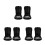 6Pcs Black Plastic Shaving Tool Stand Space-Saving Beard Brush Holder 6