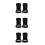 6Pcs Black Plastic Shaving Tool Stand Space-Saving Beard Brush Holder 7