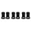 6Pcs Black Plastic Shaving Tool Stand Space-Saving Beard Brush Holder 8