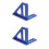 2Pièces Outils De Mesure Angle 45/90 Bleu Aluminium Pour Menuiserie 6
