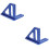 2Pièces Outils De Mesure Angle 45/90 Bleu Aluminium Pour Menuiserie 7