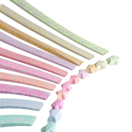 1200Pcs Star Folding Paper Assorted Colors Durable for Creative DIY 2