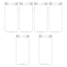 6Pcs Transparent Plastic Coin Tubes for Quarters Home Storage Holders