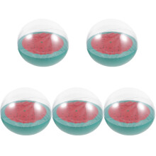 5Pcs Transparent PVC Inflatable Beach Balls for Swimming Pool Fun