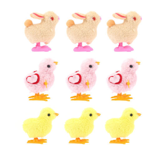 24Pcs Clockwork Plaything Plush Plastic Wind Up Toys for Kids Play 1