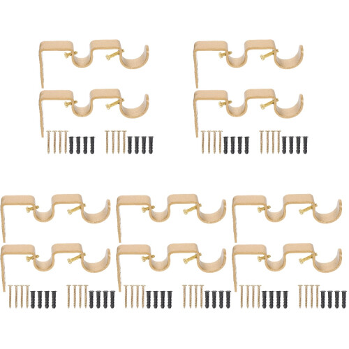 10Sets Goldfarbener Vorhanghalter Aus Massivem , Fest & Langlebig 2