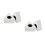 4Pcs White ABS Microphone Logo Flags Triangular Station for Interviews 9