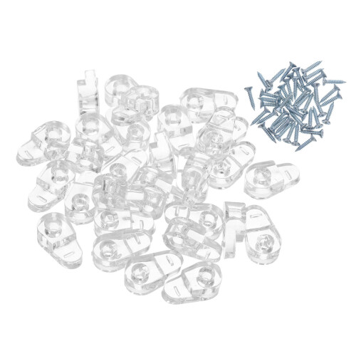120Pcs Transparent Cabinet Glass Retainer Clips for Secure Fixing 2