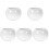5Pcs White Ceramic Tea Cup Set Retro Style for Home and Office 2
