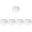 5Pcs White Ceramic Tea Cup Set Retro Style for Home and Office 5