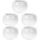 5Pcs White Ceramic Tea Cup Set Retro Style for Home and Office 6