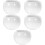 5Pcs White Ceramic Tea Cup Set Retro Style for Home and Office 7