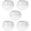 5Pcs White Ceramic Tea Cup Set Retro Style for Home and Office 8