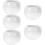 5Pcs White Ceramic Tea Cup Set Retro Style for Home and Office 11
