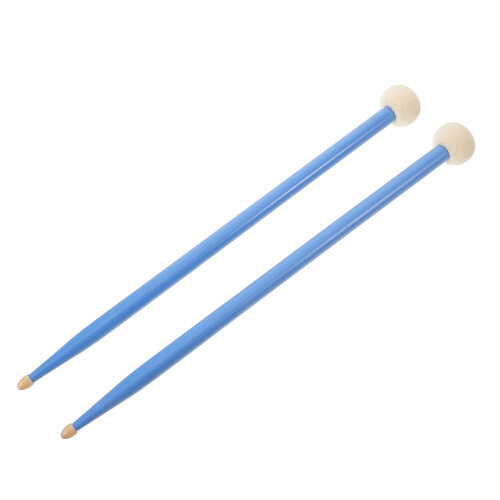 3Pairs Blue Double-Head Maple Drum Mallets Felt Head for Timpani 2