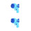 2Sets Plastic Blue Electric Bubble Maker Bubble Blower for Kids 8